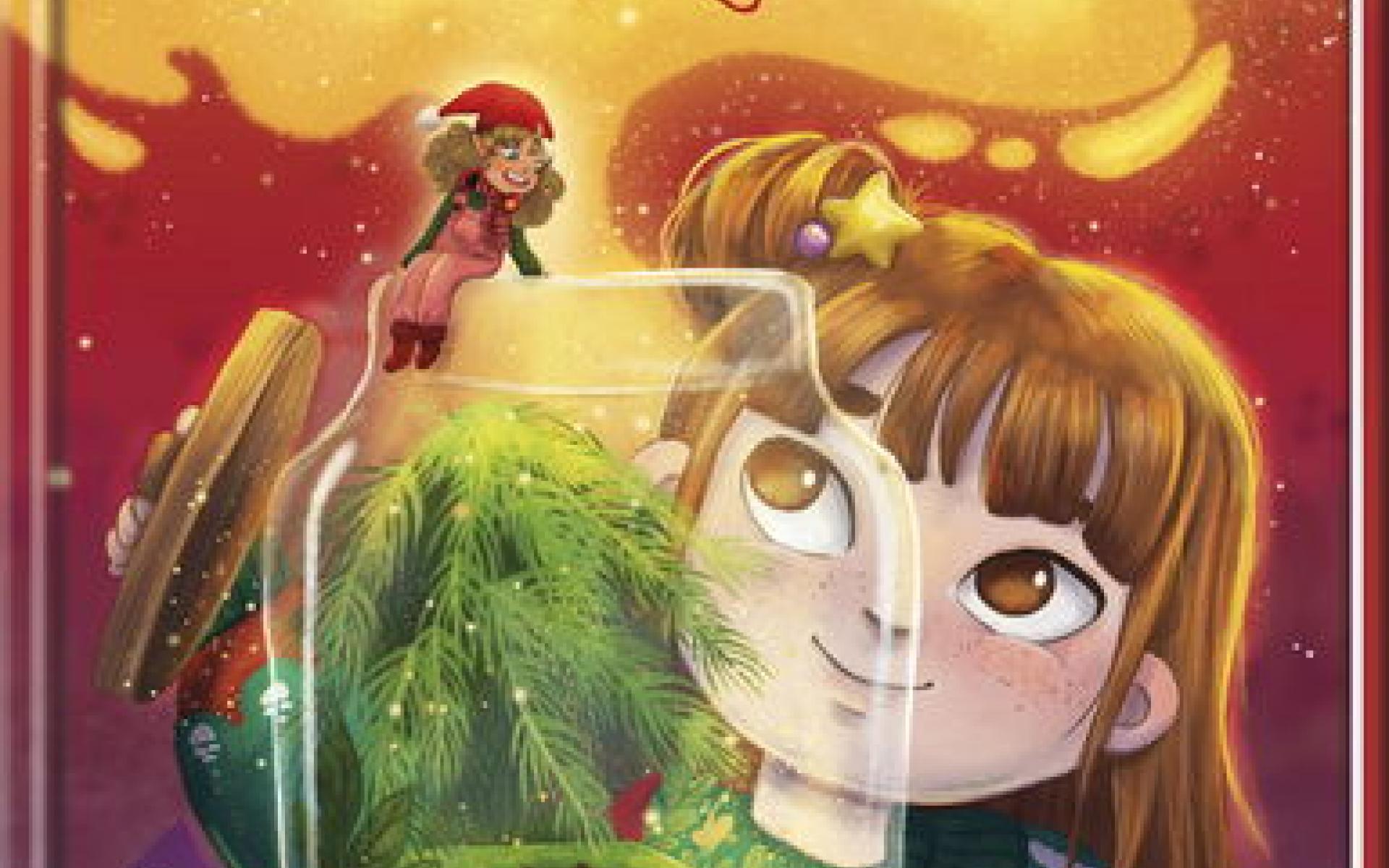 Ein Mädchen sieht sich einen Flaschengarten an